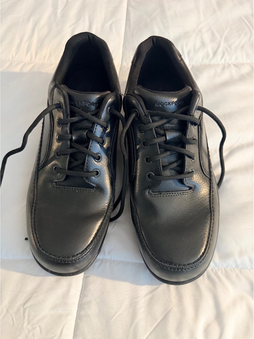 Rockport Men's Black Leather Lace-Up Shoes Size 9
